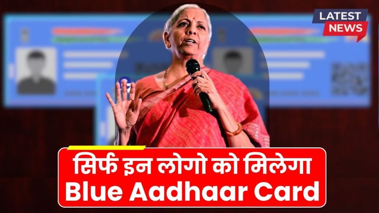 Blue Aadhaar Card